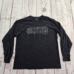 Popular Poison Savage Black Long Sleeve Cotton T-Shirt Men's L